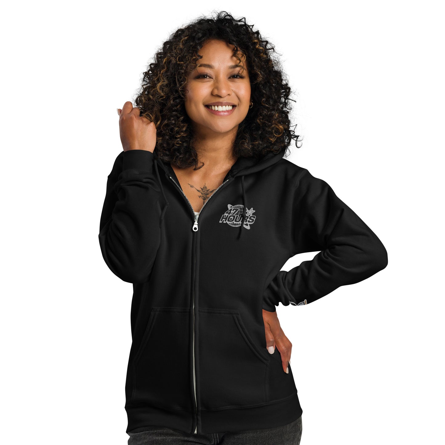 Oversize Zip Hoodie (Black)