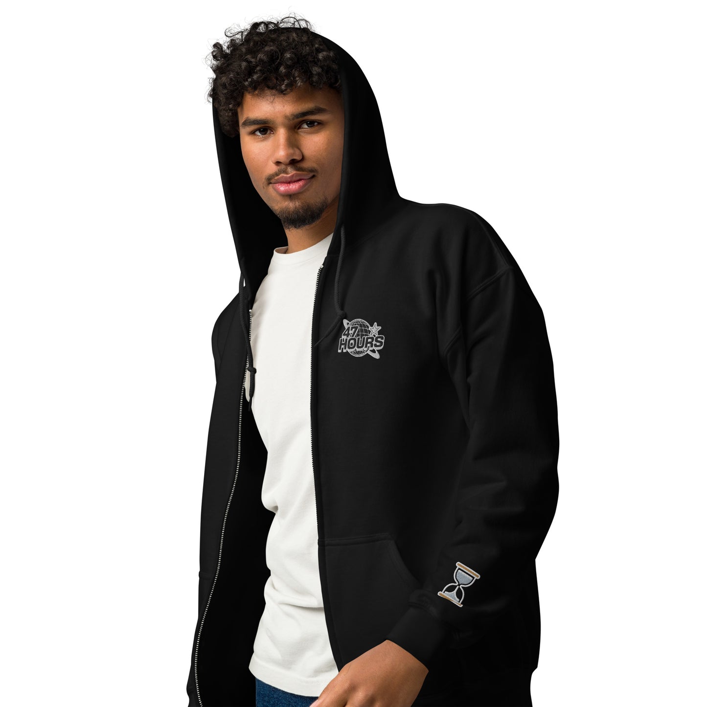 Oversize Zip Hoodie (Black)