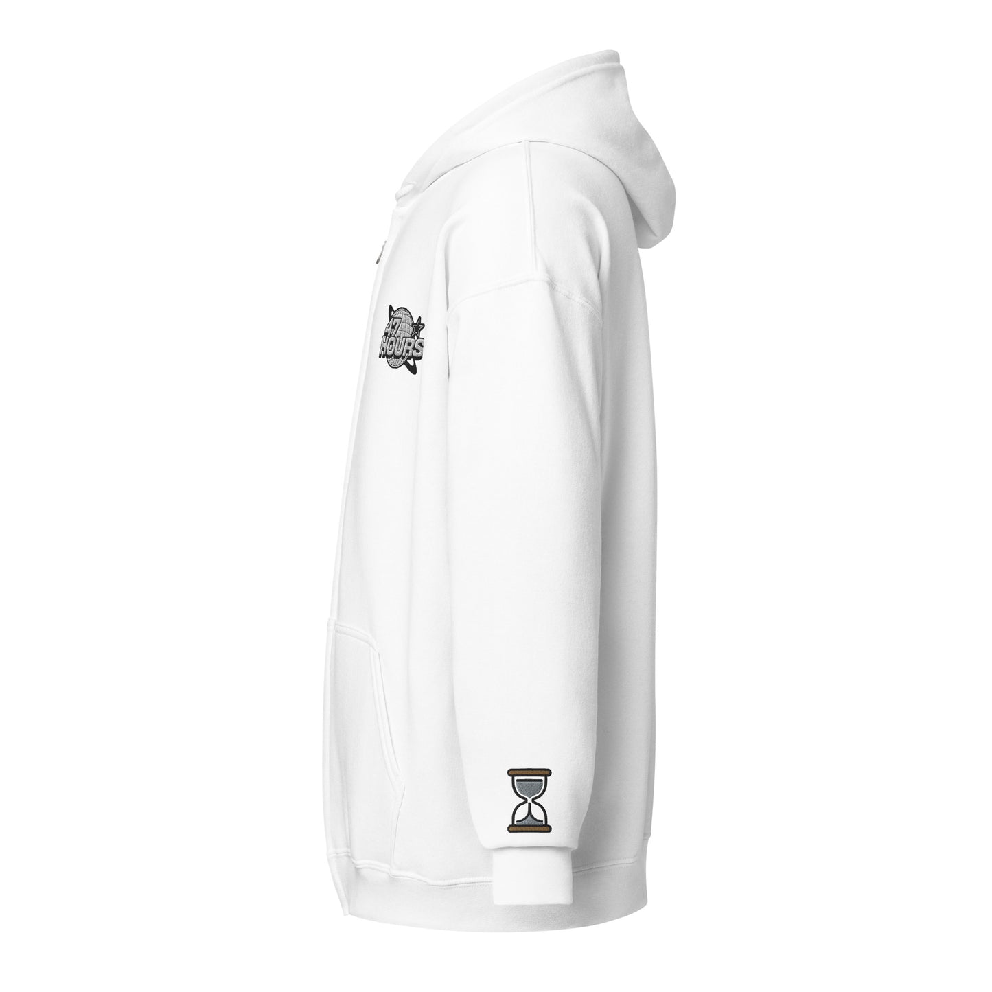 Oversize Zip Hoodie (White)