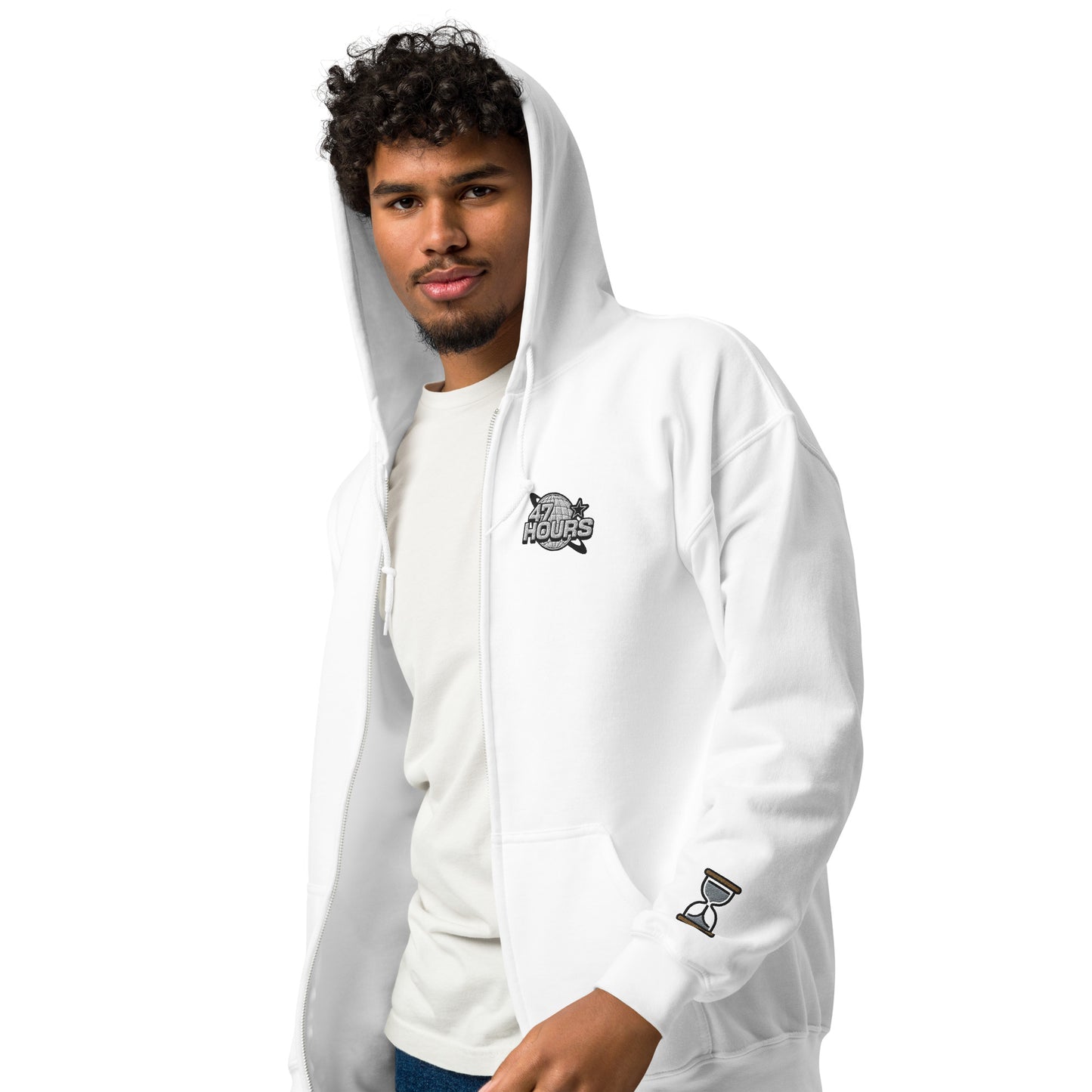 Oversize Zip Hoodie (White)